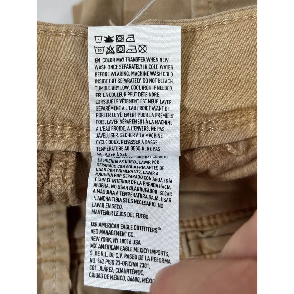 American Eagle Mens Ne(x)t Level Flex Slim Straight Chino Pants Tan Khaki 34x34